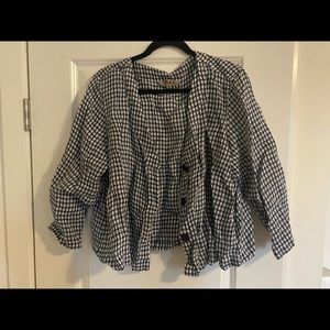 BNWOT Flax brand 100% linen cardigan - size M